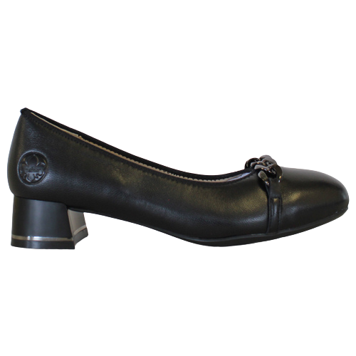 Rieker Block Heeled Pumps - 45069-00 - Black