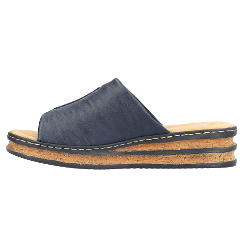 Rieker Ladies Wedge Mules - 62905-14 - Navy