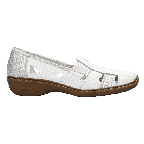 Rieker Walking Shoes - 41385-80 - Off white