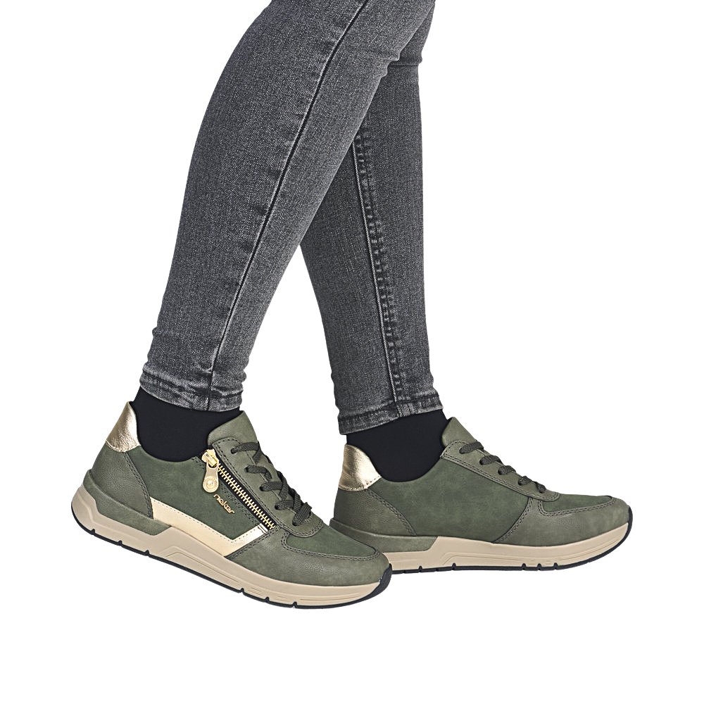 Rieker Ladies Trainers - 58902-54 - Olive