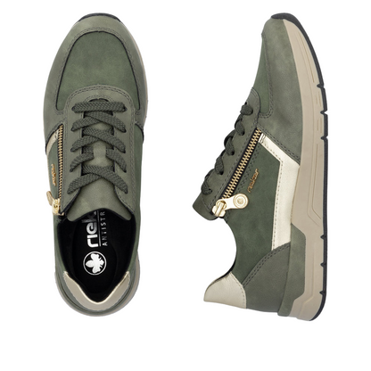 Rieker Ladies Trainers - 58902-54 - Olive