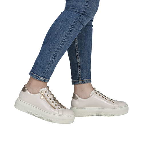 Rieker Ladies Trainers - M1953-80 - Pearl