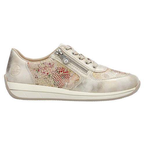 Rieker Ladies Trainers - N1112-91 - Beige Multi