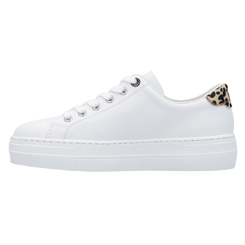 Rieker Ladies Trainers - N4924-81 - White /Leopard