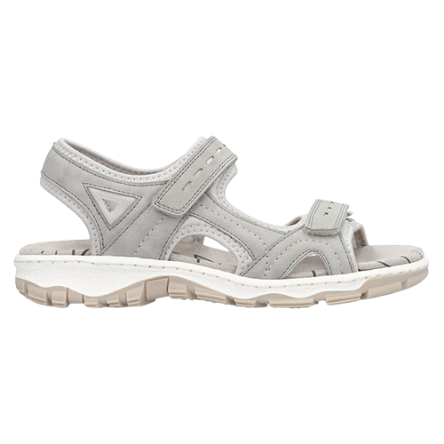 Rieker Ladies Trekking Sandals - 68866 -Beige/Grey