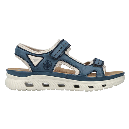 Rieker Ladies Trek Sandals - 64066-14 - Navy Denim
