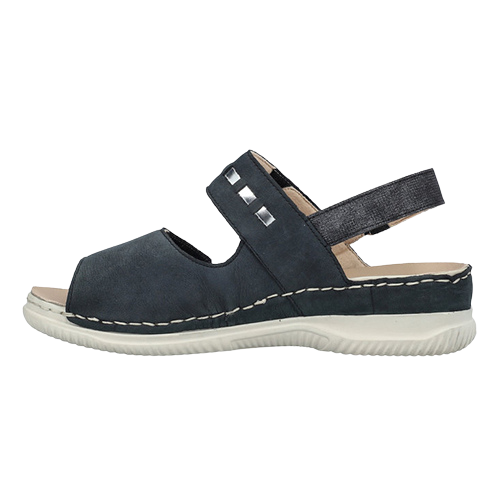 Rieker Ladies Flat Sandals - V7473-14 - Navy