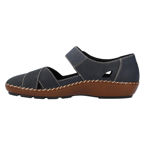 Rieker Velcro Strap Shoes - 44879-14 - Navy