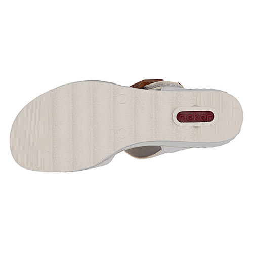 Rieker Ladies Wedge Sandals - 67476-91 - Pearl