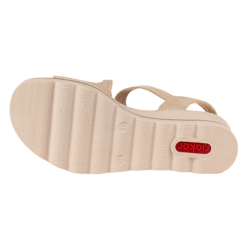 Rieker Ladies Wedge Sandals - 67410 - Beige