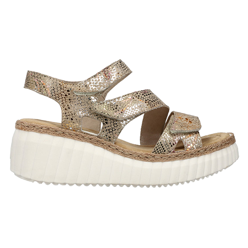 Rieker Ladies Wedge Sandals - 69157-90 - Multi