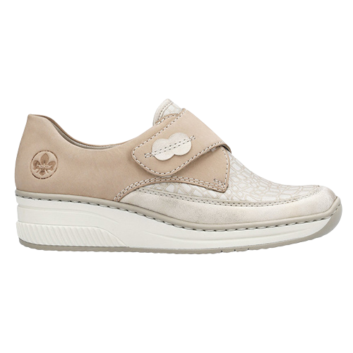 Rieker Wedge Shoes - 487C0-60 - Beige