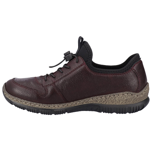 Rieker Ladies Wide Fit Shoe- N32G0-35- Burgundy