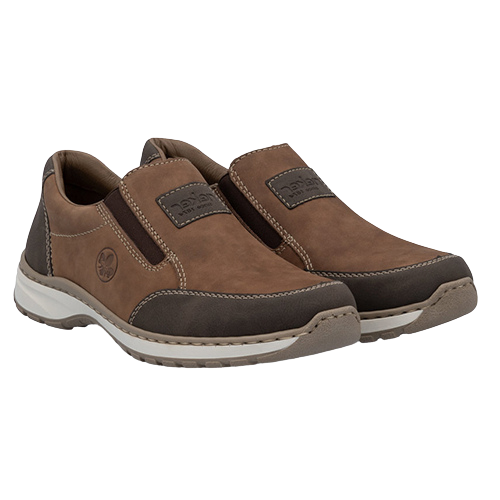 Rieker Mans Casual Shoes- 03354-24 - Brown Nubuck