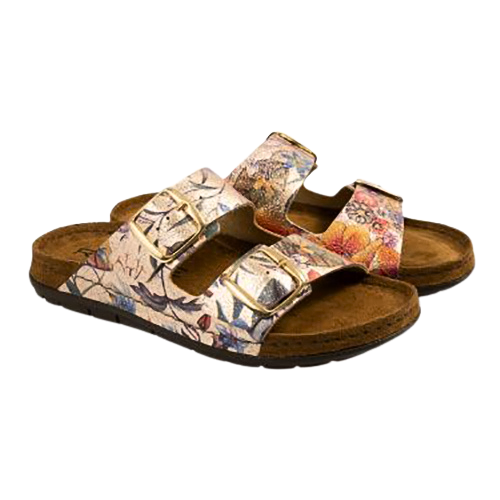 Rohde Ladies Mules  - 5864 - Gold/Floral