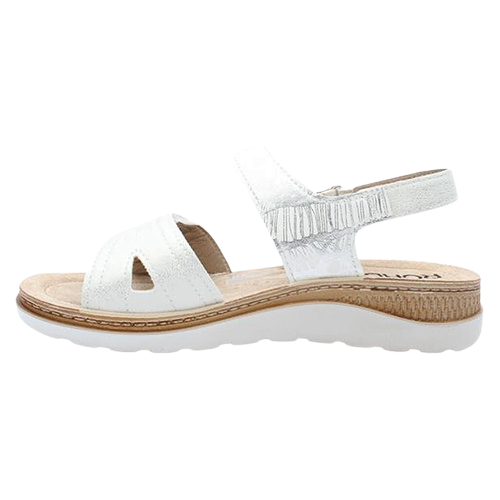Rohde Ladies Velcro Strap Sandals 1306 Off White/Silver