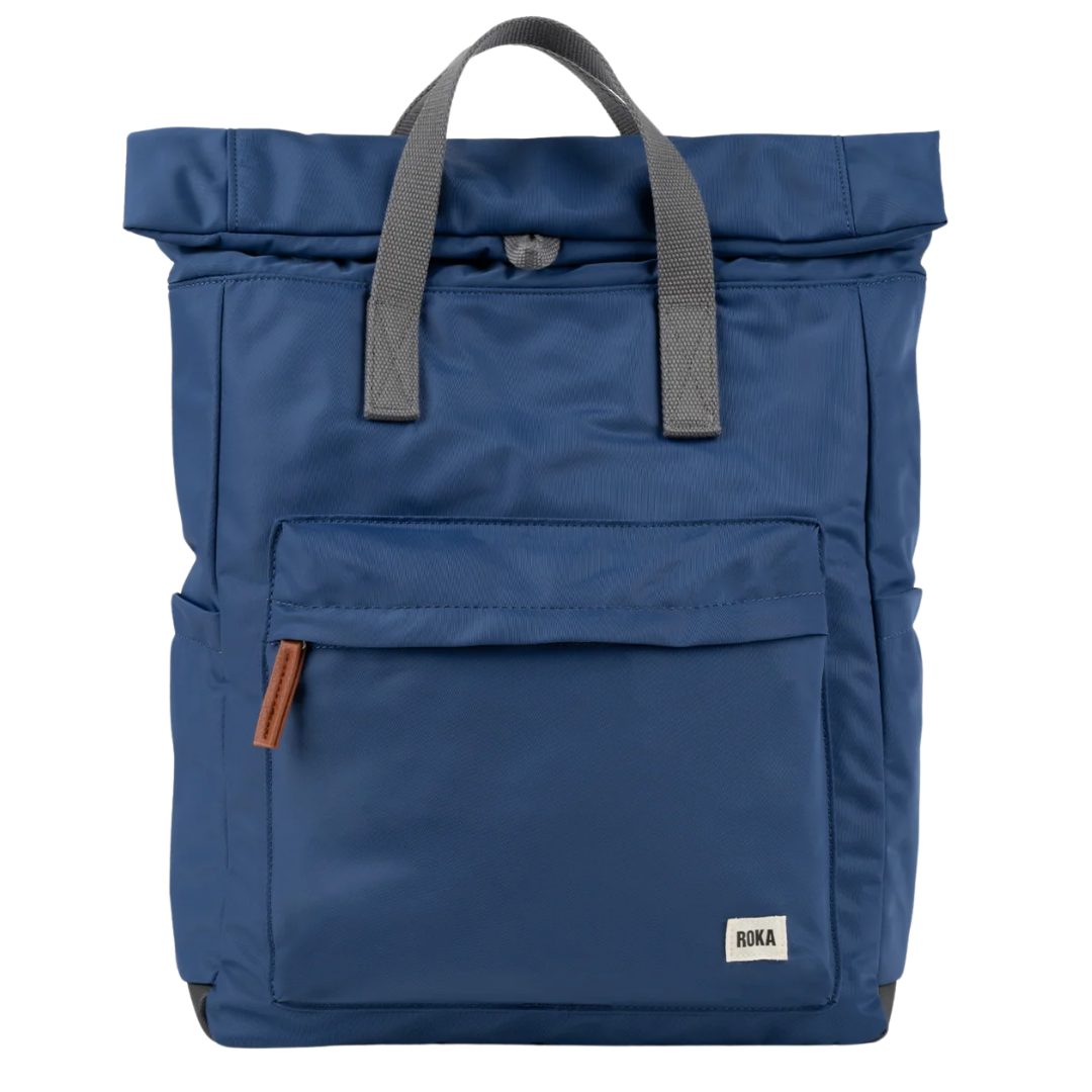 Roka Sustainable Bagpack - Canfield B Medium - Burnt Blue