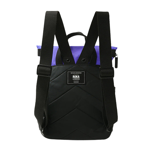 Roka Creative Waste Backpack - Canfield B Small - Black/Simple Purple