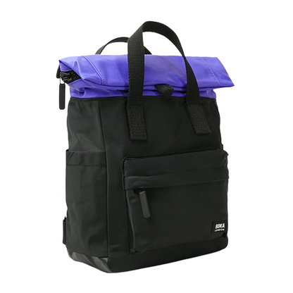 Roka Creative Waste Backpack - Canfield B Small - Black/Simple Purple