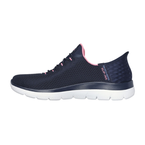 Skechers Ladies Slip In Trainers 150123 Navy Pink