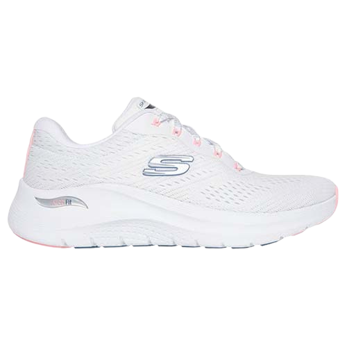 Skechers Ladies Arch Fit Trainers - 150051 - White / Pink/ Blue