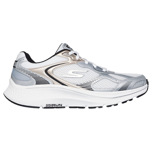 Skechers Ladies Go Run Trainers - 128633 - Silver/White