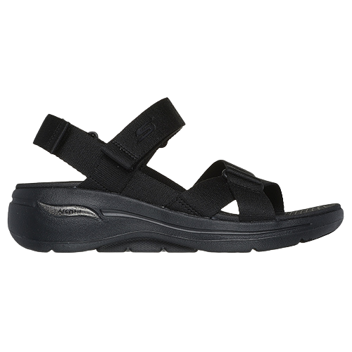 Skechers Ladies Go Walk Arch Fit Sandals - 140808 - Black / Black