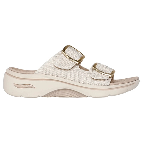 Skechers Ladies Go Walk Mules - 140871 - Beige
