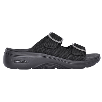 Skechers Ladies Go Walk Mules-  140871 - Black / Black