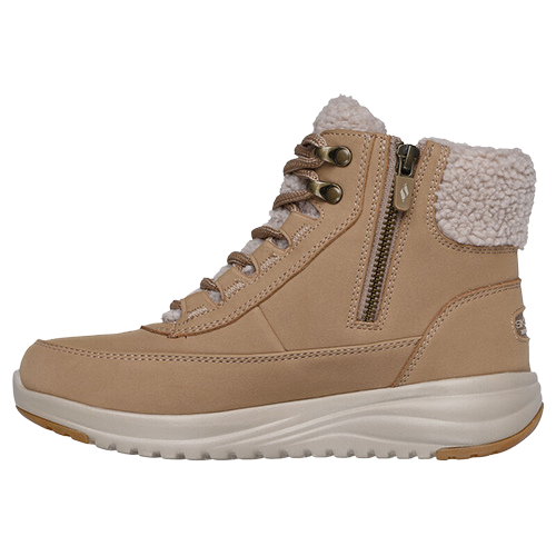 Skechers Ladies Nubuck Lace Up Boots - 144756 - Chestnut