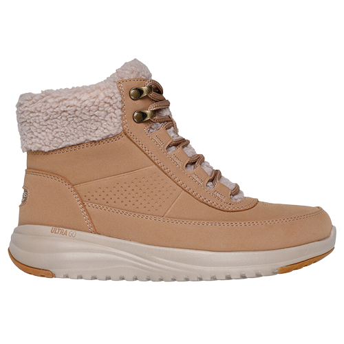 Skechers Ladies Nubuck Lace Up Boots - 144756 - Chestnut