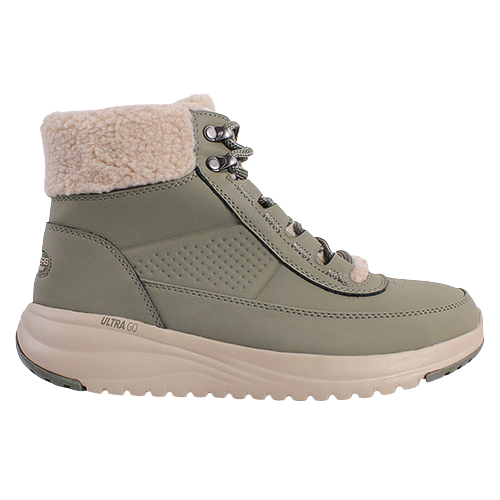 Skechers Ladies Nubuck Lace Up Boots - 144756 - Olive