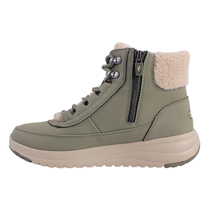 Skechers Ladies Nubuck Lace Up Boots - 144756 - Olive