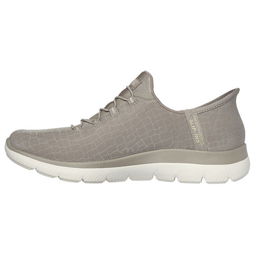 Skechers Ladies Slip-In Trainers - 150128 - Taupe