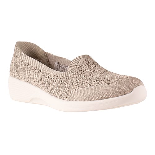 Skechers Ladies Slip-In Trainers - 159375 - Taupe