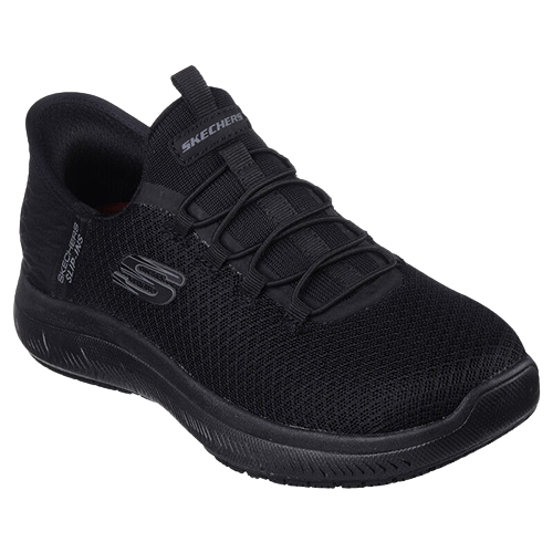 Skechers Ladies Slip-Ins Work Trainers - 108144EC - Black/Black