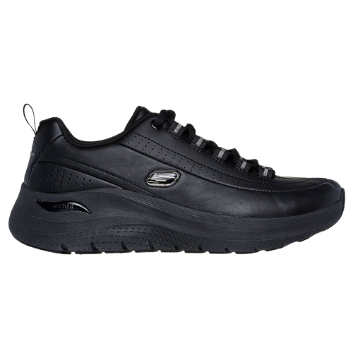 Skechers Ladies Arch Fit Trainers - 150061 -  Black/Black