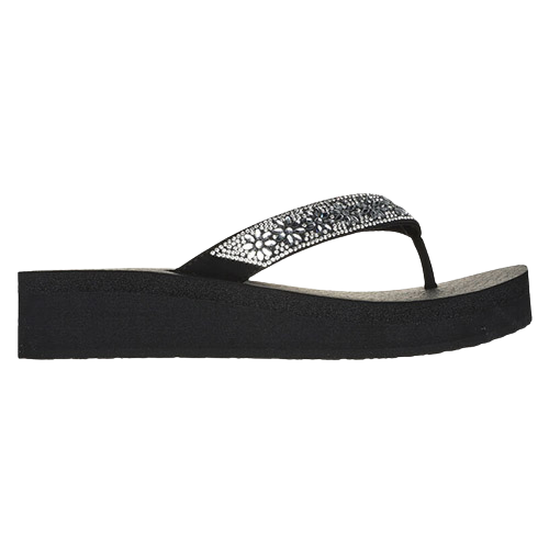 Skechers Ladies Toe Post Sandals - 119638 - Black