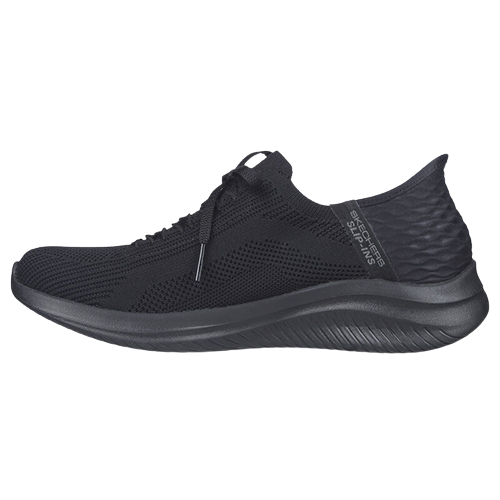 Skechers Ladies Ultra Flex Slip In Trainers - 149710 - Black / Black