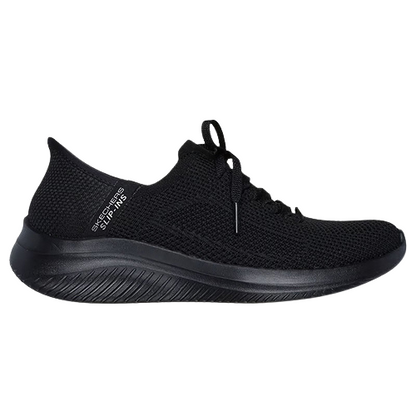 Skechers Ladies Ultra Flex Slip In Trainers - 150457 - Black/Black