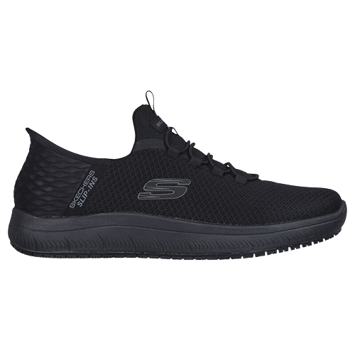 Skechers Mens Slip-Ins Work Trainers - 200205EC - Black/Black