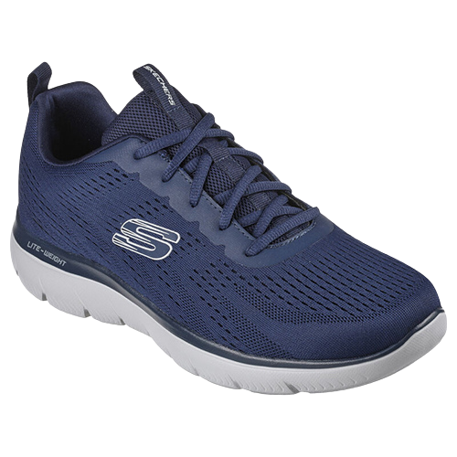 Mens grey store skechers trainers