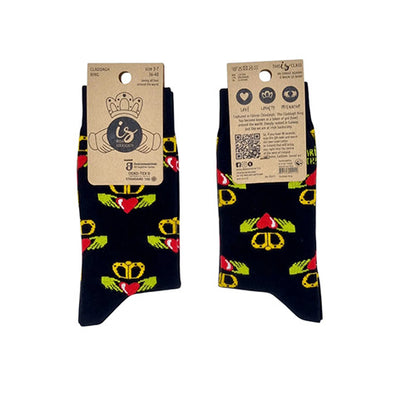 Socksciety Socks - Claddagh Ring - Black
