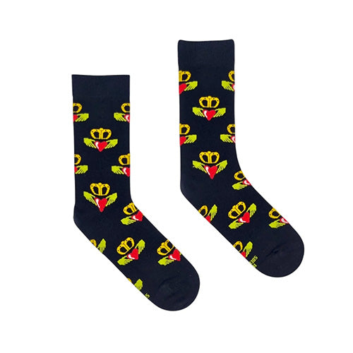 Socksciety Socks - Claddagh Ring - Black