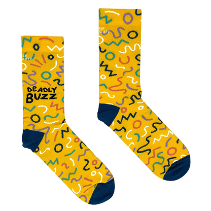 Socksciety Socks - Deadly Buzz - Yellow Multi