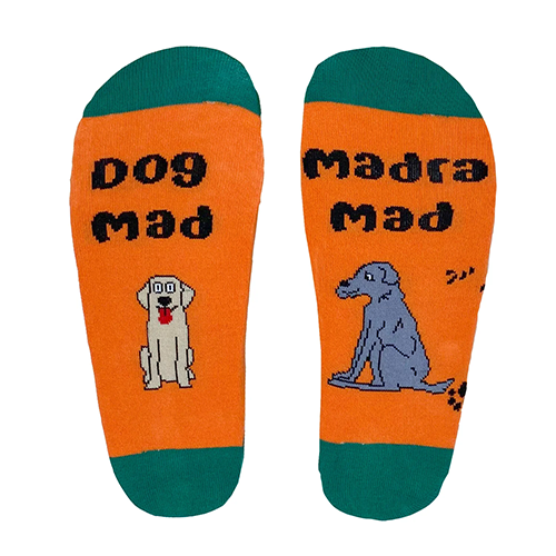 Socksciety Socks - Dog Mad - Orange Multi