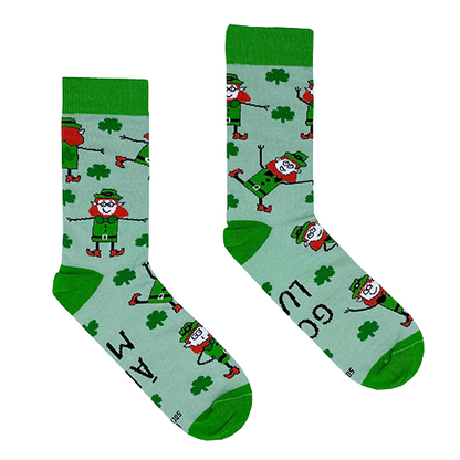 Socksciety Socks - Good Luck Leprechaun - Green