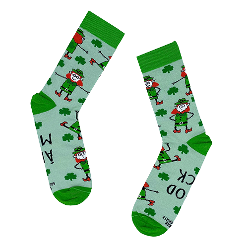 Socksciety Socks - Good Luck Leprechaun - Green