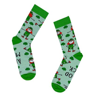 Socksciety Socks - Good Luck Leprechaun - Green