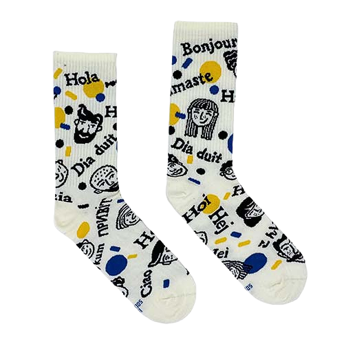 Socksciety Socks -  Greetings Socks - White / Multi
